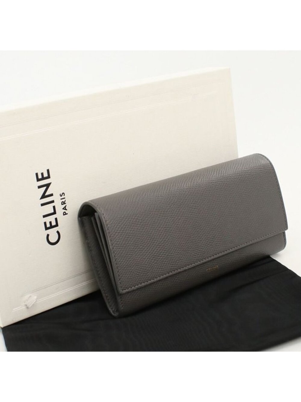 Celine Large Flap Wallet Bifold Calfskin